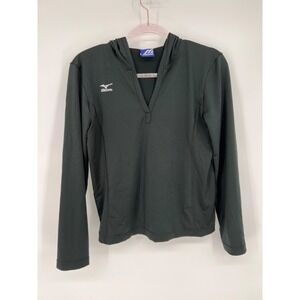 MIZUNO Black Hoodie long sleeve running top Women's Sz S